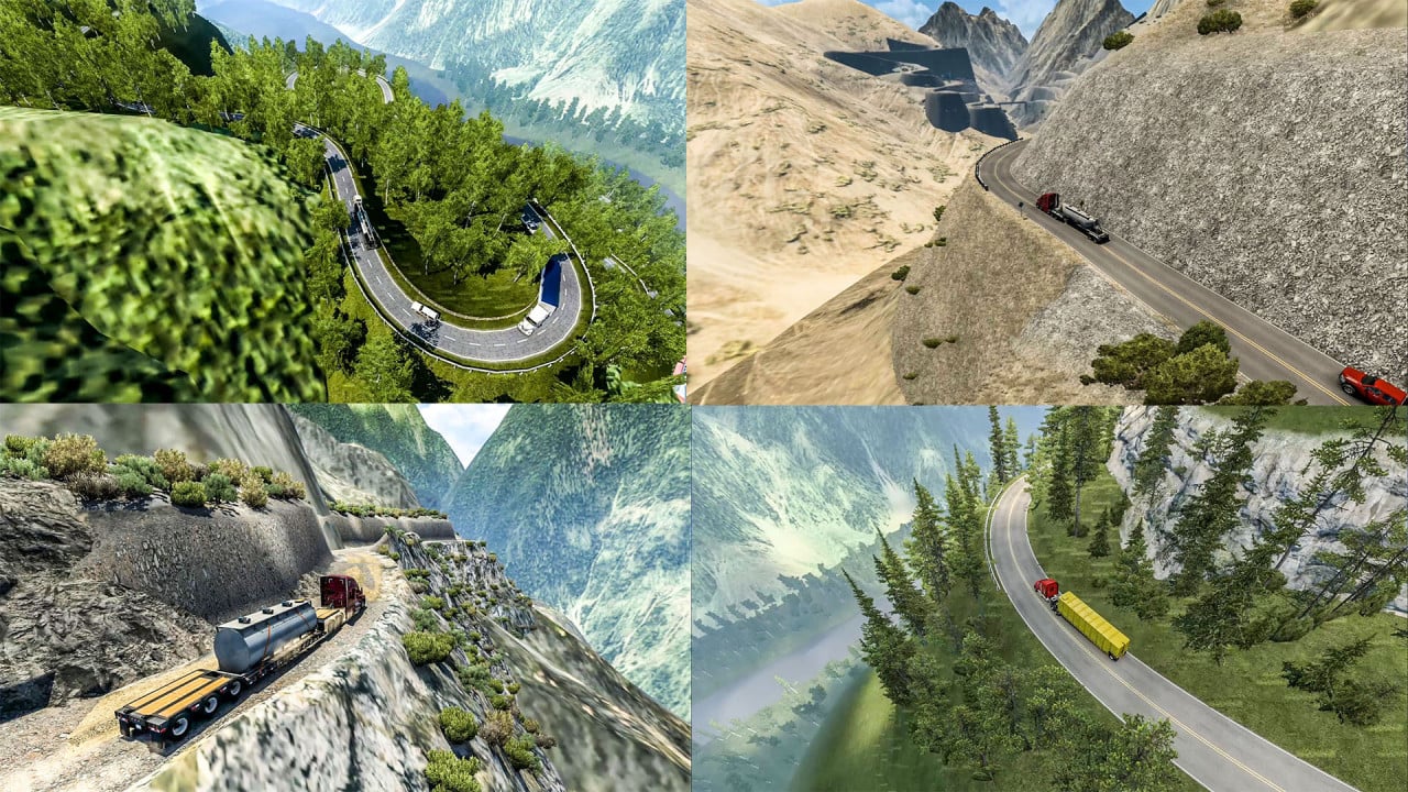 Most Dangerous Roads Map for ATS 1.40 1.41